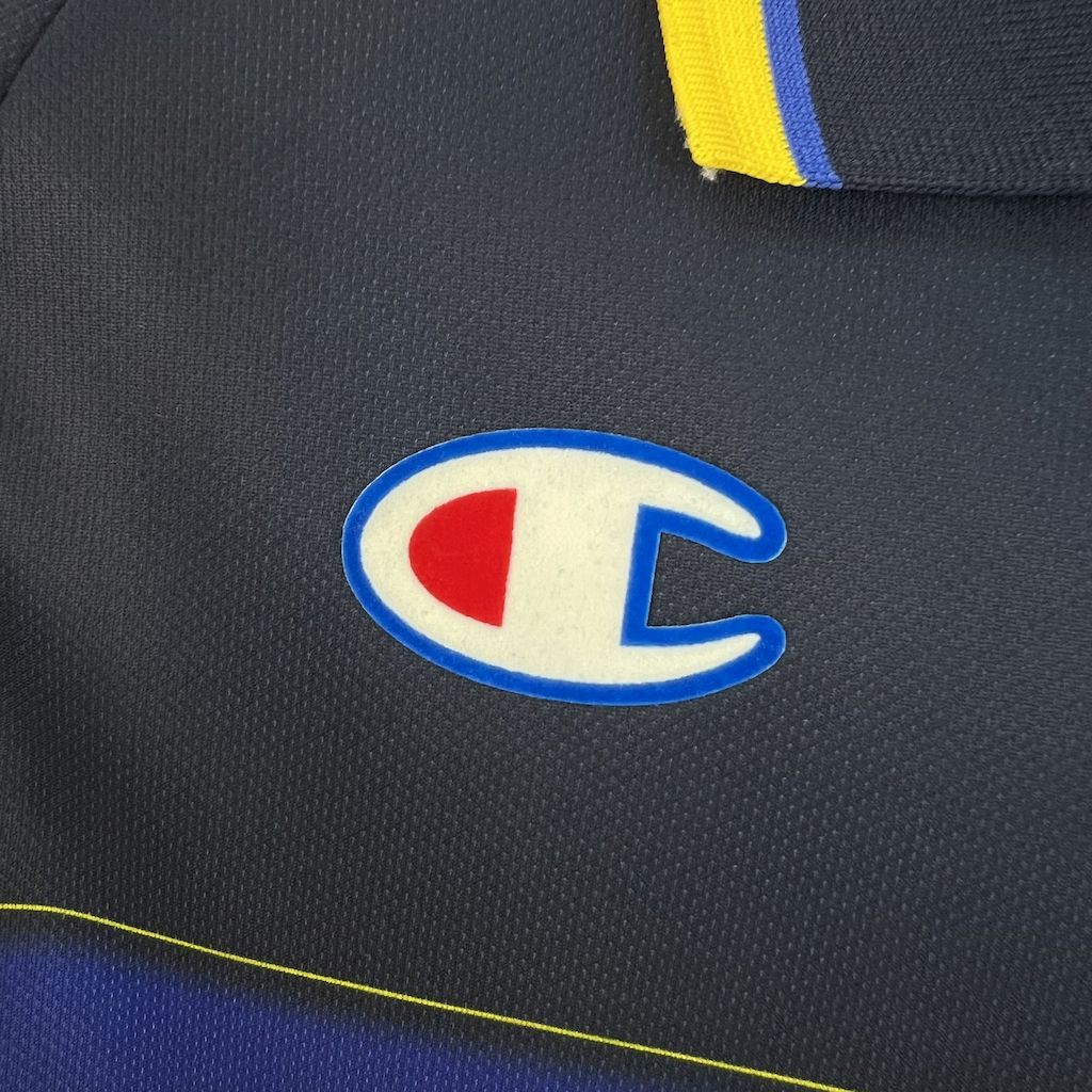 Jersey Parma Retrô 1999/00 Away Azul e Amarela