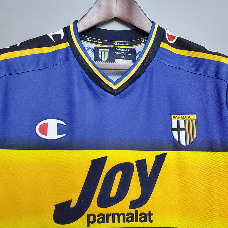 Jersey Parma Retrô 2001/2002 Azul e Amarela - Champion